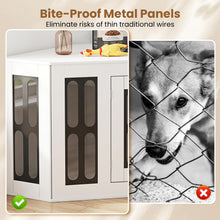 Load image into Gallery viewer, Corner Dog Crate Furniture, Indoor Wooden Dogs Kennel
