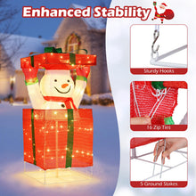Load image into Gallery viewer, Lighted Snowman in Gift Box Christmas Decoration with LED Lights
