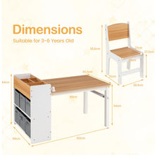 Load image into Gallery viewer, Children's Craft Play Desk Set with Paper Roll, Bookshelf
