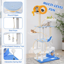Load image into Gallery viewer, Cat Tree, Multi-Level Cats Tower with Scratching Posts, Top Perch &amp; 3 Hanging Toys (168cm Tall)
