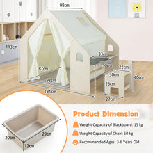 Load image into Gallery viewer, Indoor Playhouse with Storage Bin and Floor Mat for Toddlers
