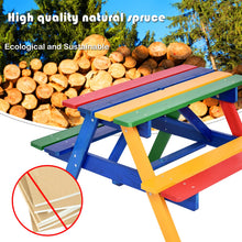 Load image into Gallery viewer, Wooden Children Garden Table and Bench Set with Removable Umbrella
