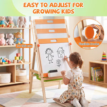 Load image into Gallery viewer, 2 in 1 Kids Easel, Double-Sided Easel with Adjustable Whiteboard
