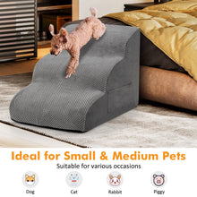 Load image into Gallery viewer, 3 Tiers Dog Ladder with Removable Cover and Non-Slip Bottom
