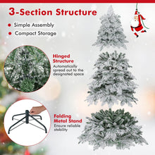 Load image into Gallery viewer, Artificial Xmas Tree Flocked Christmas Tree with Branch Tips
