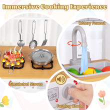 Load image into Gallery viewer, Toddler Pretend Kitchen Toy Set with Stoves and Oven
