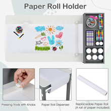 Load image into Gallery viewer, Wooden Children Art Desk with Paper Roll
