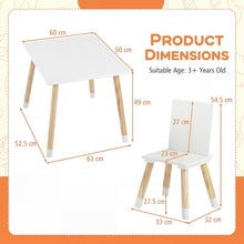 Load image into Gallery viewer, Kids Table and Chair Set, Children Activity Table with 2 Chairs
