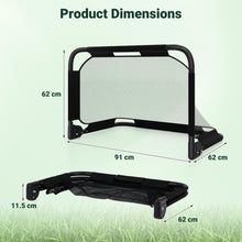 Load image into Gallery viewer, 3 x 2 /5 x 3 FT Foldable Soccer Goal for Kids with Net and Ground Stakes
