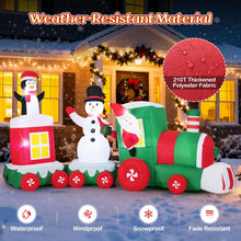 Load image into Gallery viewer, 11.5 Feet Christmas Inflatables Train with Snowman Penguin Gift Box
