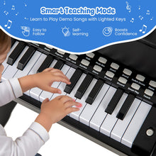 Load image into Gallery viewer, 25 Lighted Keys Kids Piano Keyboard with Stool and Adjustable Speed
