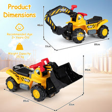 Load image into Gallery viewer, Sit &amp; Scoot Toy Construction Vehicle with Engine Sound
