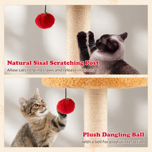 Load image into Gallery viewer, Christmas Cat Tree with Bed 80 CM Modern Kitten Tower with Sisal Scratching Post
