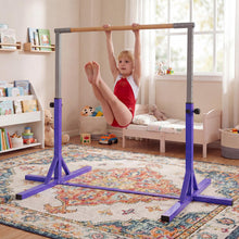 Load image into Gallery viewer, Gymnastics Training Bar, 85-145cm/90-150cm Height Adjustable Horizontal Kip Bars with Non-slip Pads
