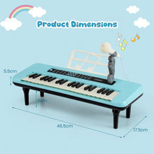 Load image into Gallery viewer, 37 Keys Kids Portable Piano Keyboard with Microphone and Music Stand
