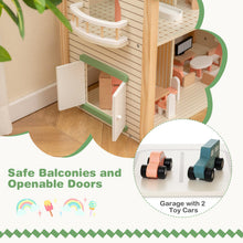 Load image into Gallery viewer, Kids Dollhouse, 3-Storey Wooden Dolls House with 6 Simulated Rooms
