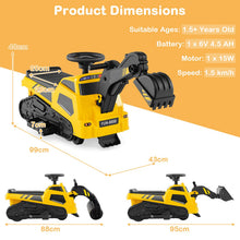 Load image into Gallery viewer, 6V Battery Powered Toy Bulldozer with Adjustable Arms
