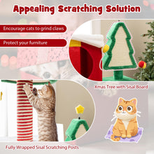 Load image into Gallery viewer, Cute Christmas Cat Tree Large Cat Tower with Sisal Scratching Posts and Carpe
