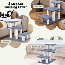 Load image into Gallery viewer, Cat Stairs, 3-Step Pet Easy Climb Ladder with Sisal Scratching Posts

