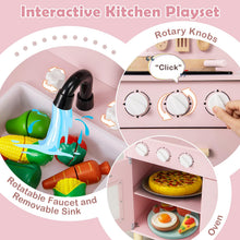 Load image into Gallery viewer, Toddler Pretend Play Kitchen with Light up Stove and Cooking Sounds
