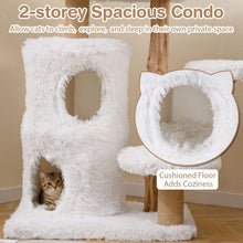Load image into Gallery viewer, Wooden Cat Tree, Multi-Layer Cats Tower with Jute Scratching Posts &amp; Top Perch
