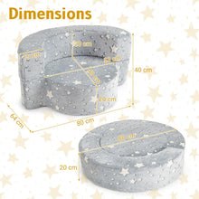 Load image into Gallery viewer, 2 in 1 Kids Sofa Chair, Glow in the Dark Children Couch
