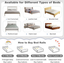 Load image into Gallery viewer, 175 cm Infant Safety Bed Guardrail with Anti-Collision Cotton and Side Pocket
