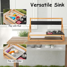 Load image into Gallery viewer, Kids Mud Kitchen, Wall Mounted Outdoor Toy Kitchen Set with Hanging Hooks
