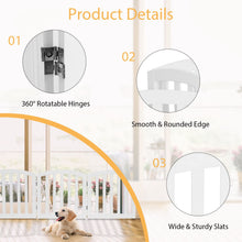 Load image into Gallery viewer, Freestanding Dog Gate with Wooden Frame and Metal Hinges
