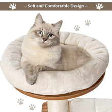 Load image into Gallery viewer, 5-Tier Wooden Cats Play Tower with Perch Platform Condo
