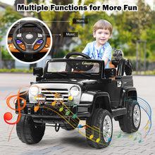 Load image into Gallery viewer, Kids Ride on Car, 12V Battery Powered Car with Remote Control, Lights, Music, Horn, 3 Speeds, Spring Suspension
