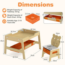 Load image into Gallery viewer, Kids Table and Chairs, Multifunctional Activity Desk with Chalkboard &amp; Whiteboard

