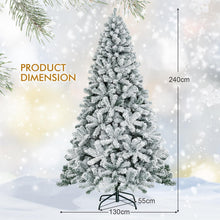 Load image into Gallery viewer, 7.5FT Snow Flocked Artificial Christmas Tree with 600/1010 Tips
