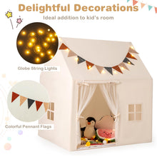 Load image into Gallery viewer, Large Kids Tent, Play Tent with Padded Mat, Globe String Lights
