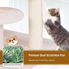 Load image into Gallery viewer, Cat Tree, Modern Cat Tower with Top Perch, Hand-Made Wicker Cat Condo, Sisal Scratching Posts
