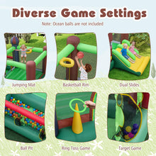 Load image into Gallery viewer, Kids Bounce Castle, Inflatable Trampoline Bouncy House with Dual Slides

