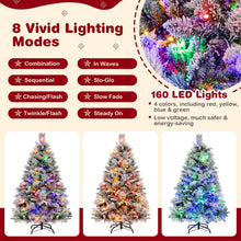 Load image into Gallery viewer, 4.5FT Pre-lit Snow-flocked Artificial Christmas Tree
