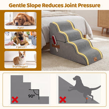 Load image into Gallery viewer, Dog Steps for Bed, 4/5-Step Modular Dog Stairs with Non-slip Bottom

