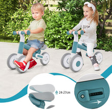 Load image into Gallery viewer, Balance Bike, No Pedal Baby Walker Push Ride On Toy with 3 Wheels, Ergonomic Handle and Height Adjustable Seat
