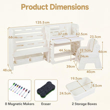 Load image into Gallery viewer, Tiltable Desktop, Storage Boxes, Children Art Table Toddler Activity Desk Set Play Tables
