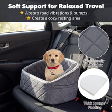 Load image into Gallery viewer, Dog Car Seat, Soft Travel Dog Booster Seat with Safety Straps
