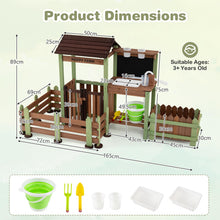 Load image into Gallery viewer, Fir Wood Barnyard Pretend Toy with Raised Planter Box
