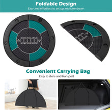 Load image into Gallery viewer, 1.2M/48 Inches Foldable Poker Table Top, 8-Player Round Texas Hold¡¯em Poker Table Mat Layout
