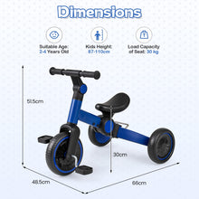 Load image into Gallery viewer, 5-In-1 Toddler Bike Kids Balance Bike with Removable Pedals
