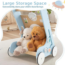 Load image into Gallery viewer, Wooden Baby Walker with Wheels for Boys and Girls 1+ Years Old
