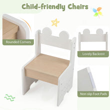 Load image into Gallery viewer, Kids Table and Chairs, Wooden Toddler Activity Desk Set
