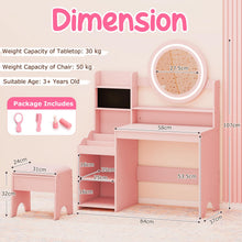 Load image into Gallery viewer, Make Up Pretend Dresser Desk Chair Set for Playroom Kids Room
