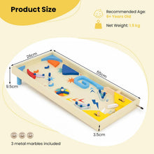 Load image into Gallery viewer, Wooden Pinball Machine Scoring Rotating Track Tabletop Game with 3 Balls
