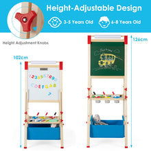 Load image into Gallery viewer, 3 in 1 Height Adjustable Art Easel with Whiteboard &amp; Chalkboard
