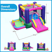 Load image into Gallery viewer, Kids Bouncy Castle, Inflatable Bounce House with Slide, Ball Pit
